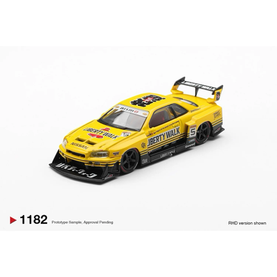 Nissan LB-ER34 Super Silhouette Skyline Sport Yellow - Gul - 1182 - Mini GT - 1:64