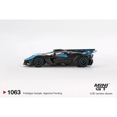 Bugatti Bolide Presentation - Svart / Blå - 1063 - Mini GT - 1:64