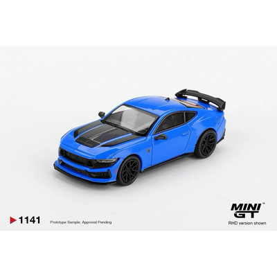 Ford Mustang Dark Horse 2024 Grabber Blue - Blå - 1141 - Mini GT - 1:64