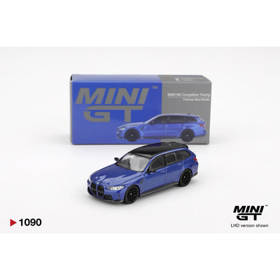 BMW M3 Competition Touring Portimao Blue Metallic - Blå - 1090 - Mini GT - 1:64