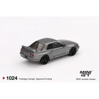 Nissan Skyline GT-R (NISMO BNR32 CRS Version) Dark Metal Gray - Grå - 1024 - Mini GT - 1:64