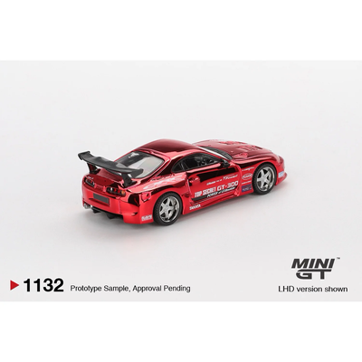 Toyota Supra (A80) Top Secret GT-300 Top Secret Red Chrome - Röd - 1132 - Mini GT - 1:64