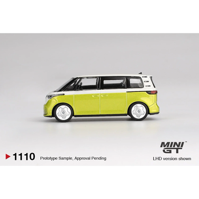 Volkswagen ID.Buzz Candy White/ Pomelo Yellow - Vit - 1110 - Mini GT - 1:64