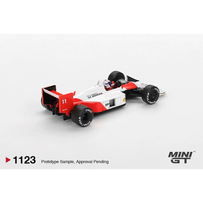 McLaren MP4/4 #11 Alain Prost 1988 Japanese Grand Prix 2nd Place - Vit / Röd - 1123 - Mini GT - 1:64