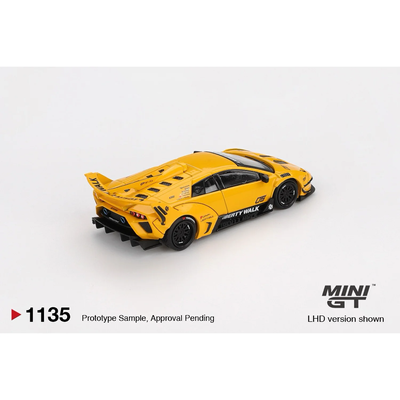 Lamborghini LB-Silhouette WORKS MURCIELAGO GT Evo Yellow - Gul - 1135 - Mini GT - 1:64