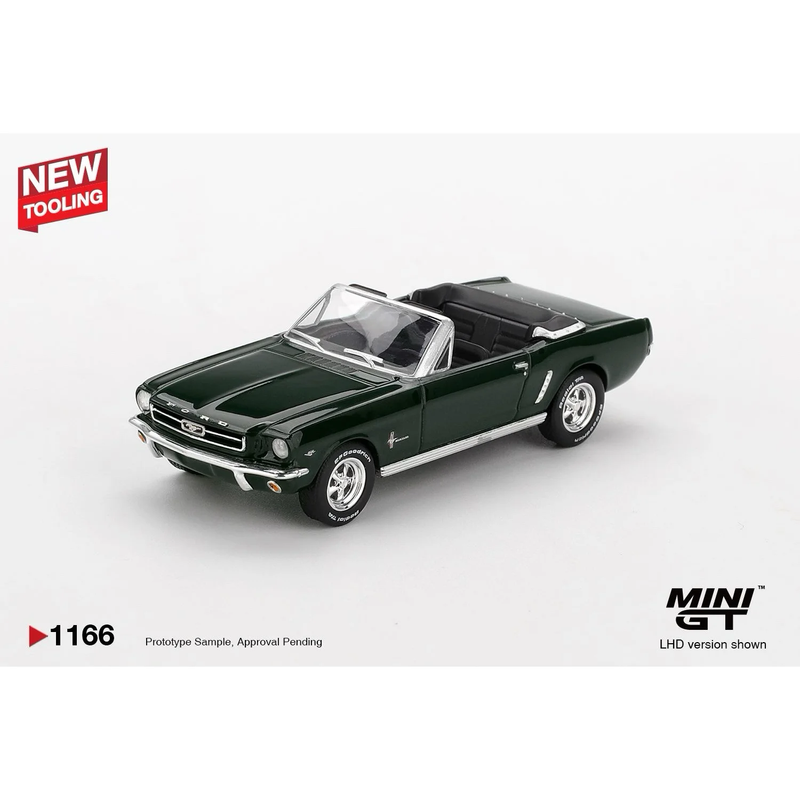 Ford Mustang Convertible 1964 Highland Green - Grøn - 1166 - Mini GT - 1:64