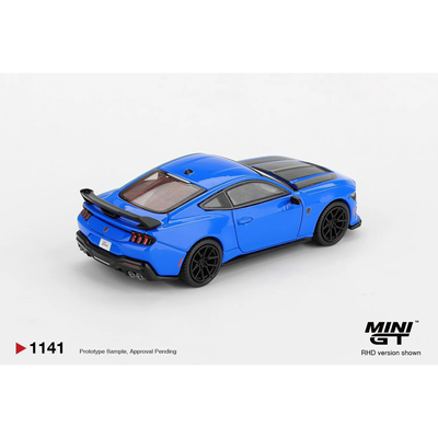 Ford Mustang Dark Horse 2024 Grabber Blue - Blå - 1141 - Mini GT - 1:64