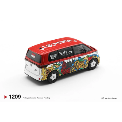 Volkswagen ID. Buzz Mizu Design - Rød / Hvid - 1209 - Mini GT - 1:64