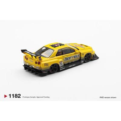 Nissan LB-ER34 Super Silhouette Skyline Sport Yellow - Gul - 1182 - Mini GT - 1:64