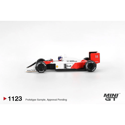 McLaren MP4/4 #11 Alain Prost 1988 Japanese Grand Prix 2nd Place - Vit / Röd - 1123 - Mini GT - 1:64