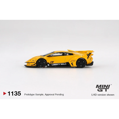 Lamborghini LB-Silhouette WORKS MURCIELAGO GT Evo Yellow - Gul - 1135 - Mini GT - 1:64