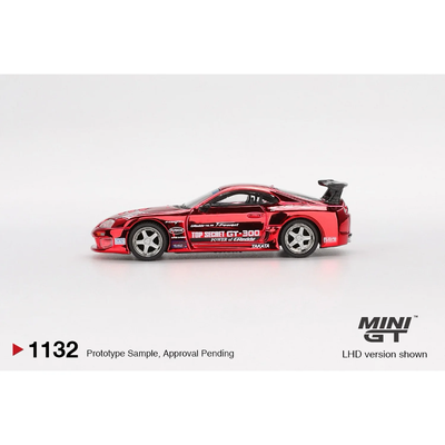 Toyota Supra (A80) Top Secret GT-300 Top Secret Red Chrome - Röd - 1132 - Mini GT - 1:64