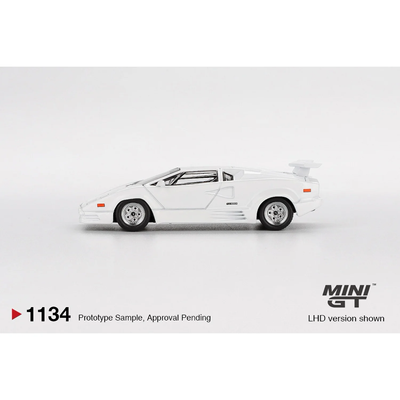 Lamborghini Countach 25th Anniversary White - Vit - 1134 - Mini GT - 1:64