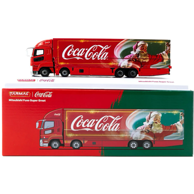 Mitsubishi Fuso Super Great Coca-Cola Santa Truck - Röd - Tarmac Works - 1:64