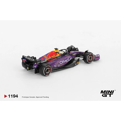 Oracle Red Bull Racing RB19 #1 Max Verstappen 2023 F1 Las Vegas GP Winner - Blå - 1194 - Mini GT - 1:64