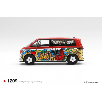 Volkswagen ID. Buzz Mizu Design - Rød / Hvid - 1209 - Mini GT - 1:64
