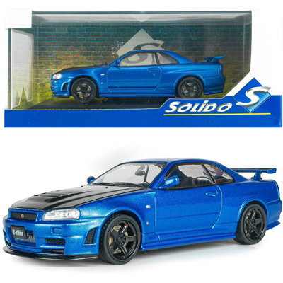 Nissan Skyline GT-R (BNR34) with NISMO Parts - 1998 - Blå - Solido - 1:43