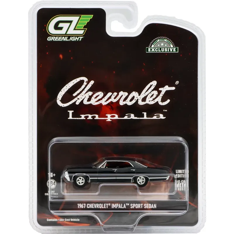 1967 Chevrolet Impala Sport Sedan - Svart - GreenLight - 1:64