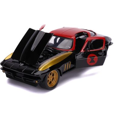 Black Widow & 1966 Chevy Corvette - Avengers - Jada - 1:24