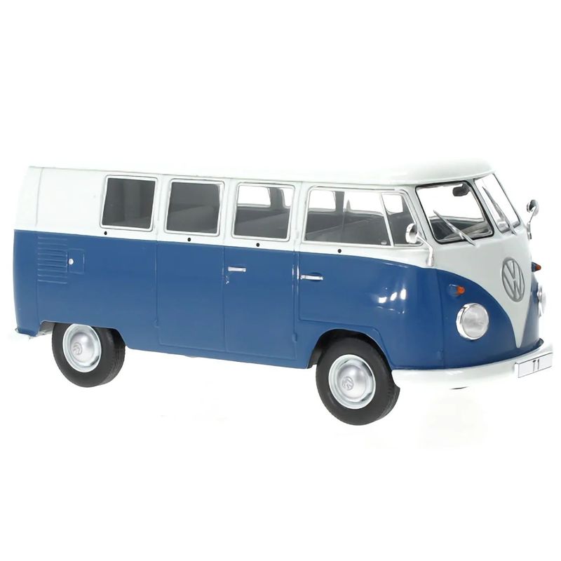 Volkswagen T1 - Blå / Vit - 1960 - WhiteBox - 1:24