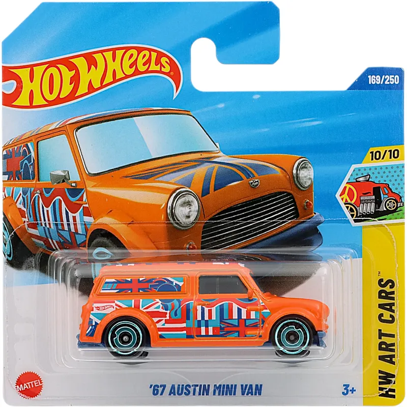 '67 Austin Mini Van - Orange - HW Art Cars - 169/250 - Hot Wheels