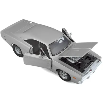 1969 Dodge Charger R/T - Silver - Maisto - 1:25