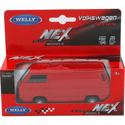 Volkswagen T3 VAN - Röd - Welly - 11 cm