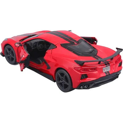 2020 Chevrolet Corvette Stingray Coupe - Röd - Maisto - 1:24