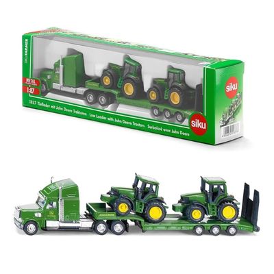 John Deere dragbil och två traktorer - 1837 - Siku - 1:87