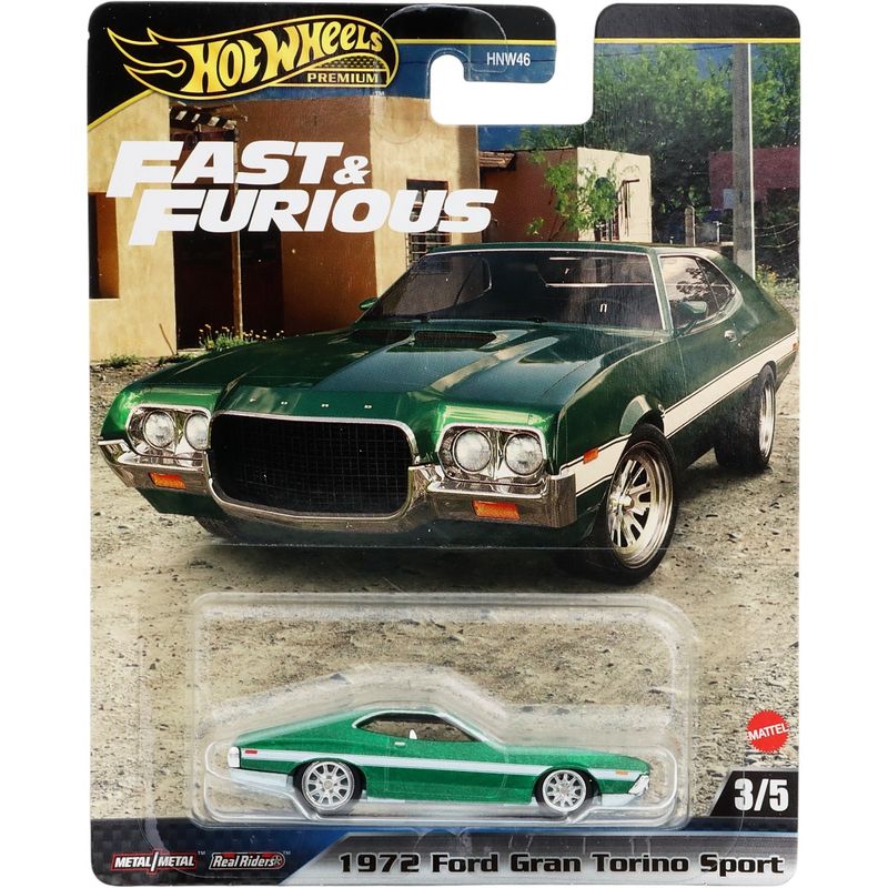 1972 Ford Gran Torino Sport - Grön - F&F 3/5 - Hot Wheels