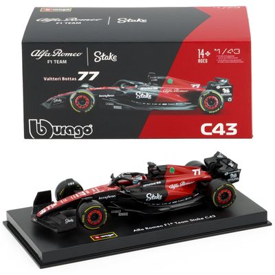 F1 - Alfa Romeo - C43 - #77 Valtteri Bottas - Bburago - 1:43