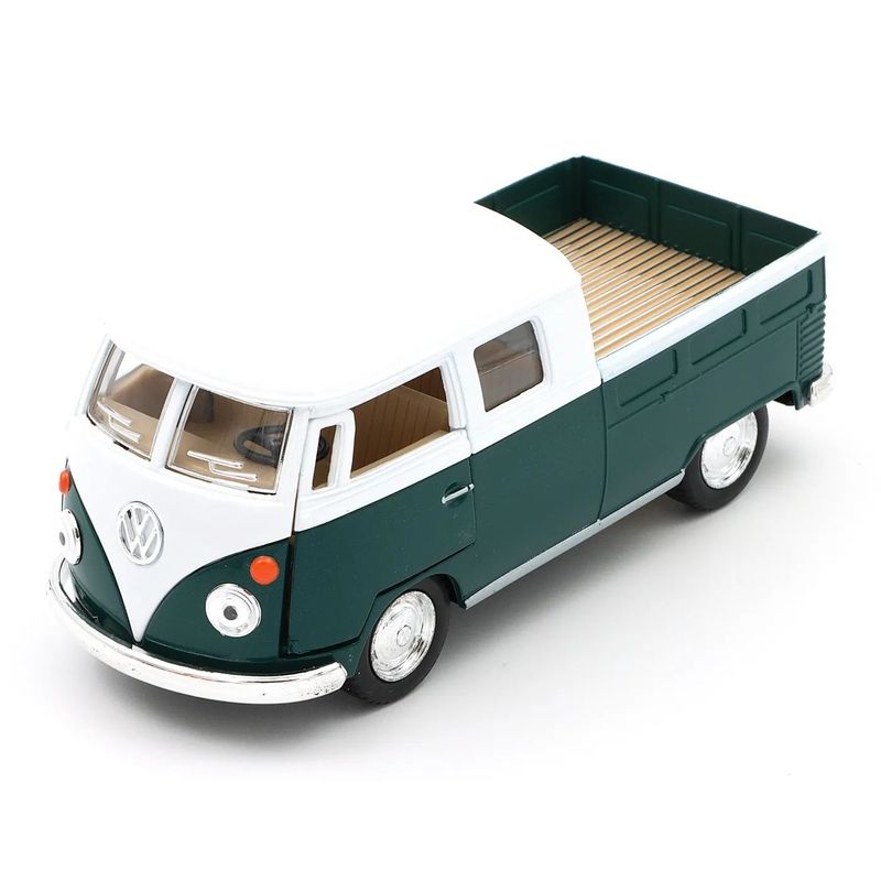 1963 Volkswagen Bus Double Cab Pickup - Kinsmart - 1:34 - Grön
