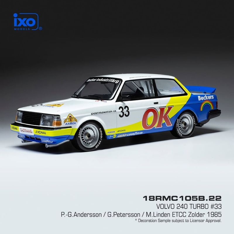 Volvo 240 Turbo #33 Andersson/Petersson/Linden - Ixo - 1:18