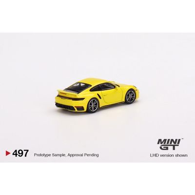 Porsche 911 (992) Turbo S - Gul - 497 - Mini GT - 1:64