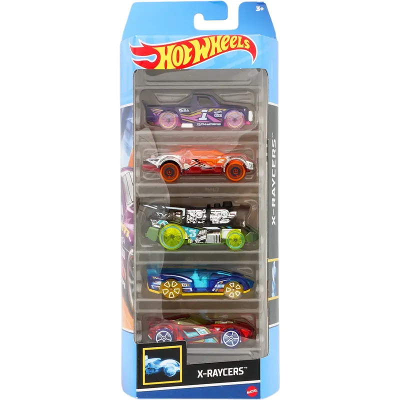 X-Raycers - 5-pack leksaksbilar - Hot Wheels