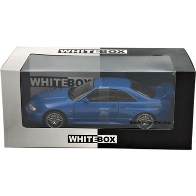 SKADAD FÖRPACKNING - Nissan Skyline GT-R (R33) - 1997 - Blå - WhiteBox - 1:24