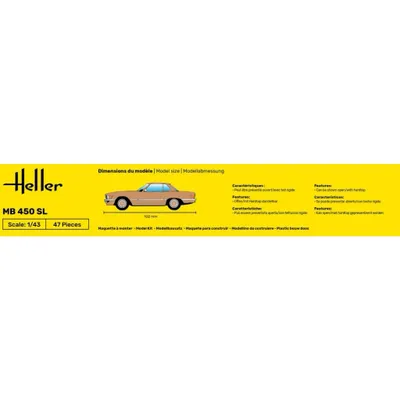 Mercedes-Benz 450 SL- Byggmodell - 80171 - Heller - 1:43