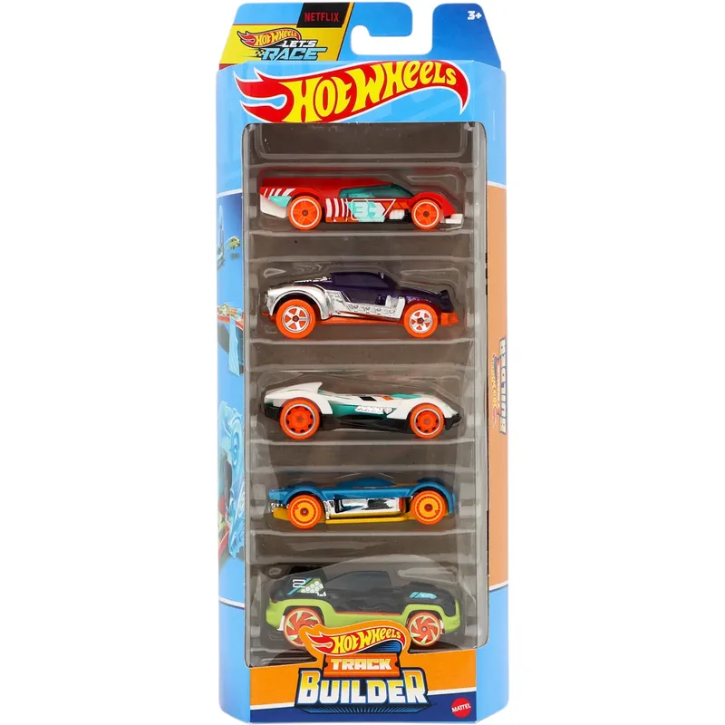 Track Builder - 5-pack leksaksbilar - Hot Wheels