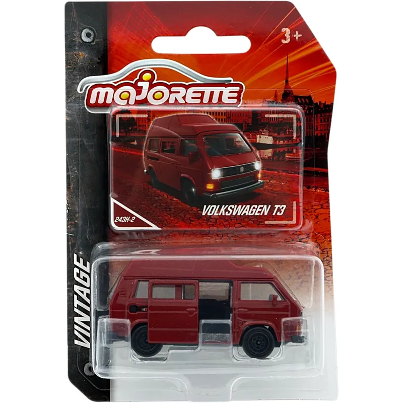 Volkswagen T3 - Röd - Vintage - Majorette - 7 cm