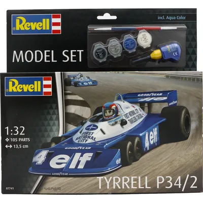 Tyrrell P34/2 - Set med färg, lim och pensel - 07741 - Revell - 1:32