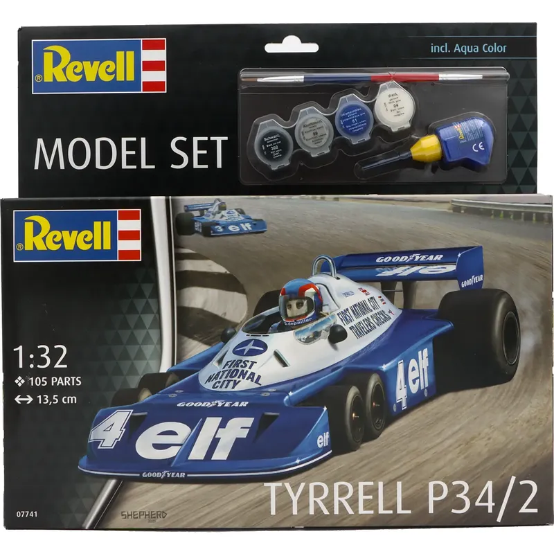 Tyrrell P34/2 - Set med färg, lim och pensel - 07741 - Revell - 1:32