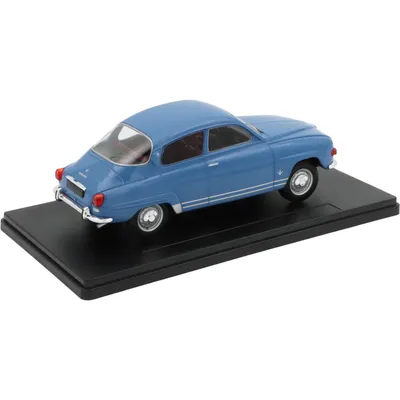 SKADAD VITRIN - Saab 96 V4 - Blå - 1:24