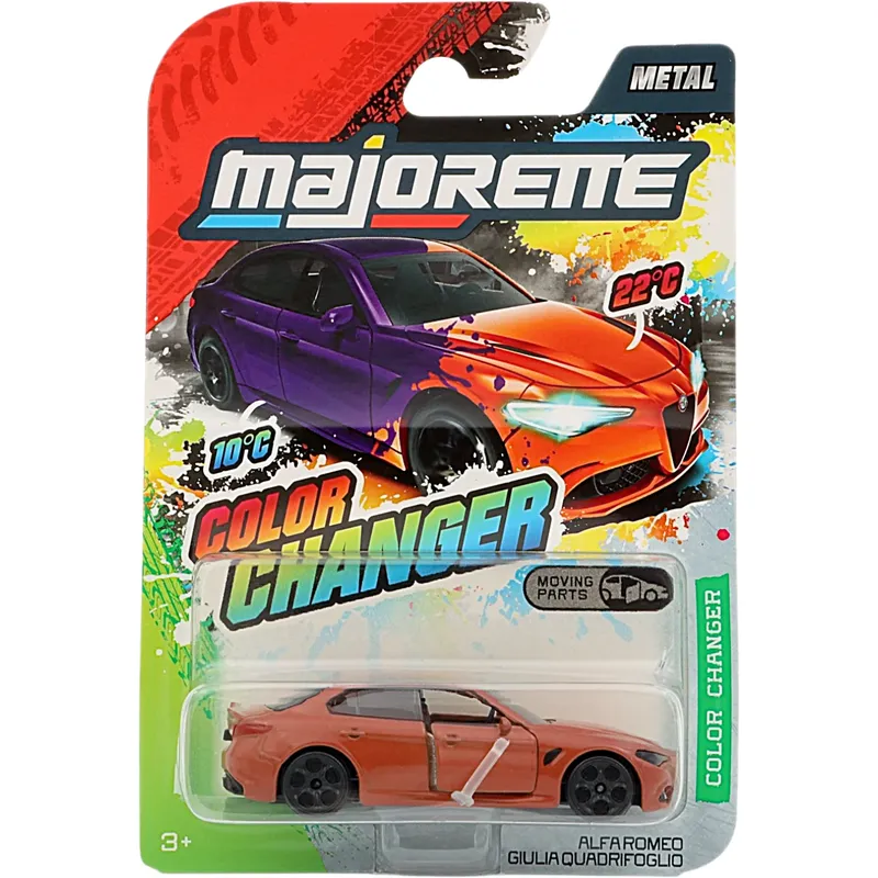 Alfa Romeo Giulia Quadrifoglio - Color Changers Premium Cars - Majorette - 7 cm
