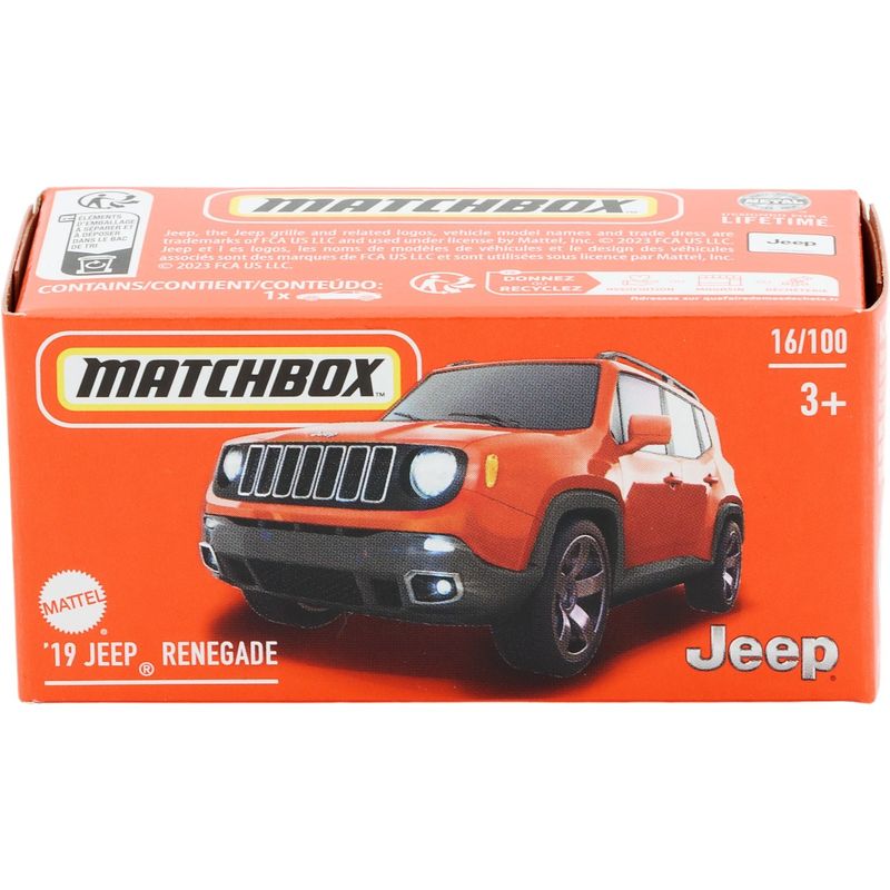 '19 Jeep Renegade - Orange - Power Grab - Matchbox
