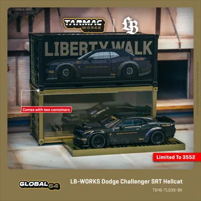 LB-Works Dodge Challenger SRT Hellcat - Tarmac Works - 1:64