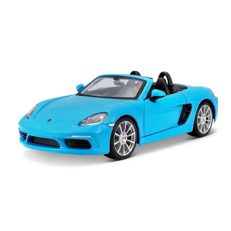 Porsche 718 (982) Boxster Cabriolet - Ljusblå - Bburago - 1:24