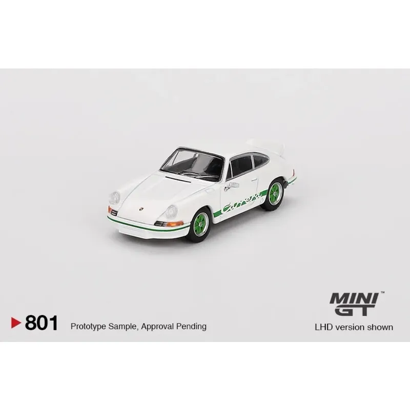 Porsche 911 Carrera RS 2.7 - Vit/Grön - 801 - Mini GT - 1:64