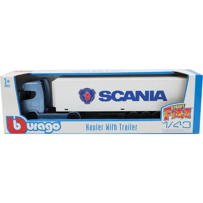 Scania S730 - Dragbil med Trailer - Bburago - 1:43 - 41 cm