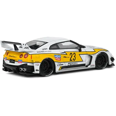 Nissan GT-R (R35) LWBK - 2019 - Vit / Gul - Solido - 1:43