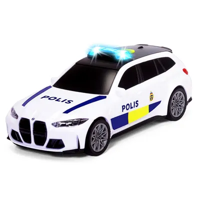 BMW M3 - Svensk Polisbil med ljud och ljus - Dickie Toys - 15 cm